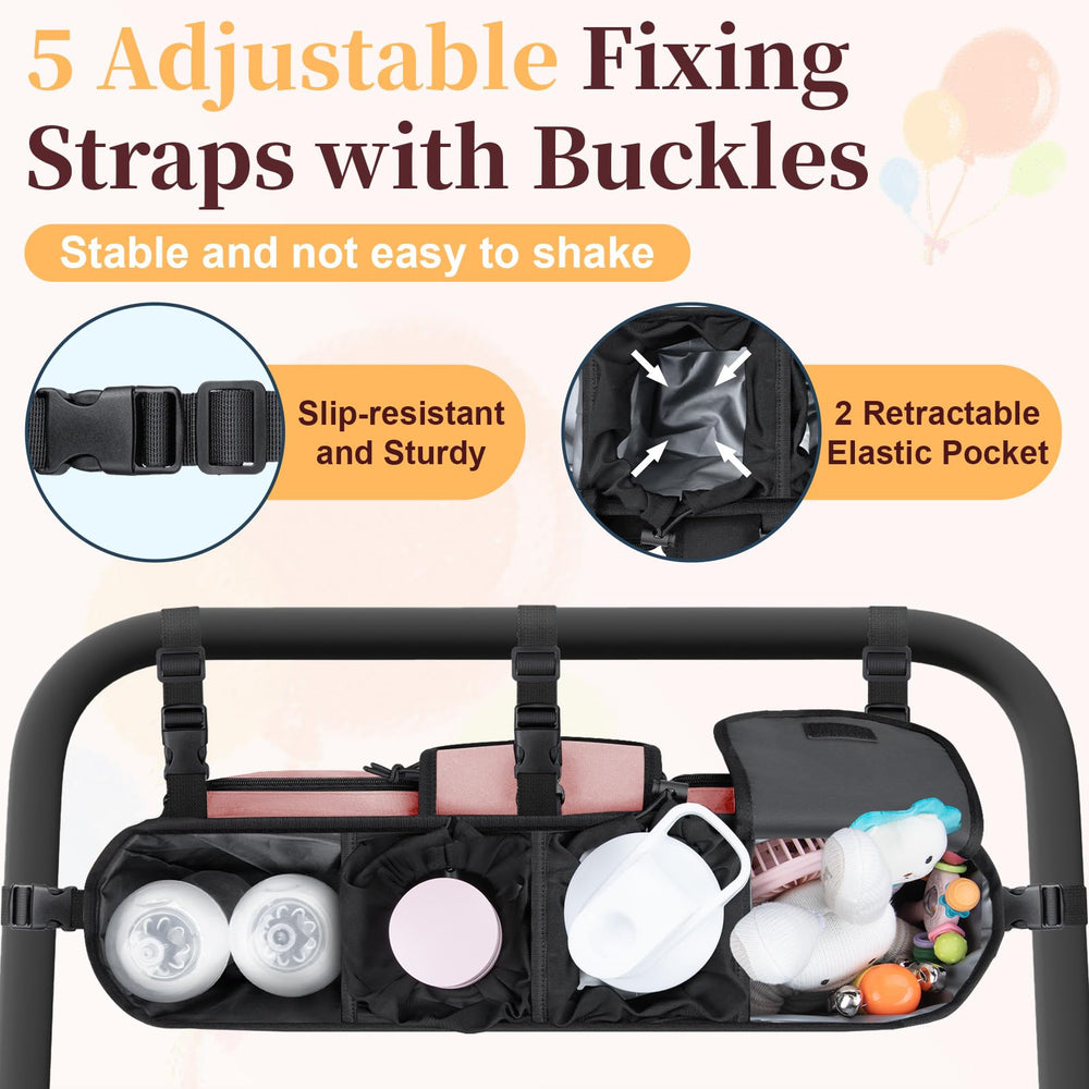 GDNasist PEVA-lined pockets protect snacks and liquids in rain or sun.