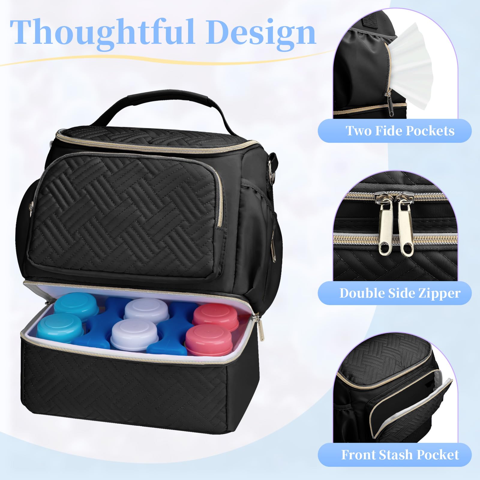 GDNasist organized storage with multiple pockets for pumps, bags, and accessories.