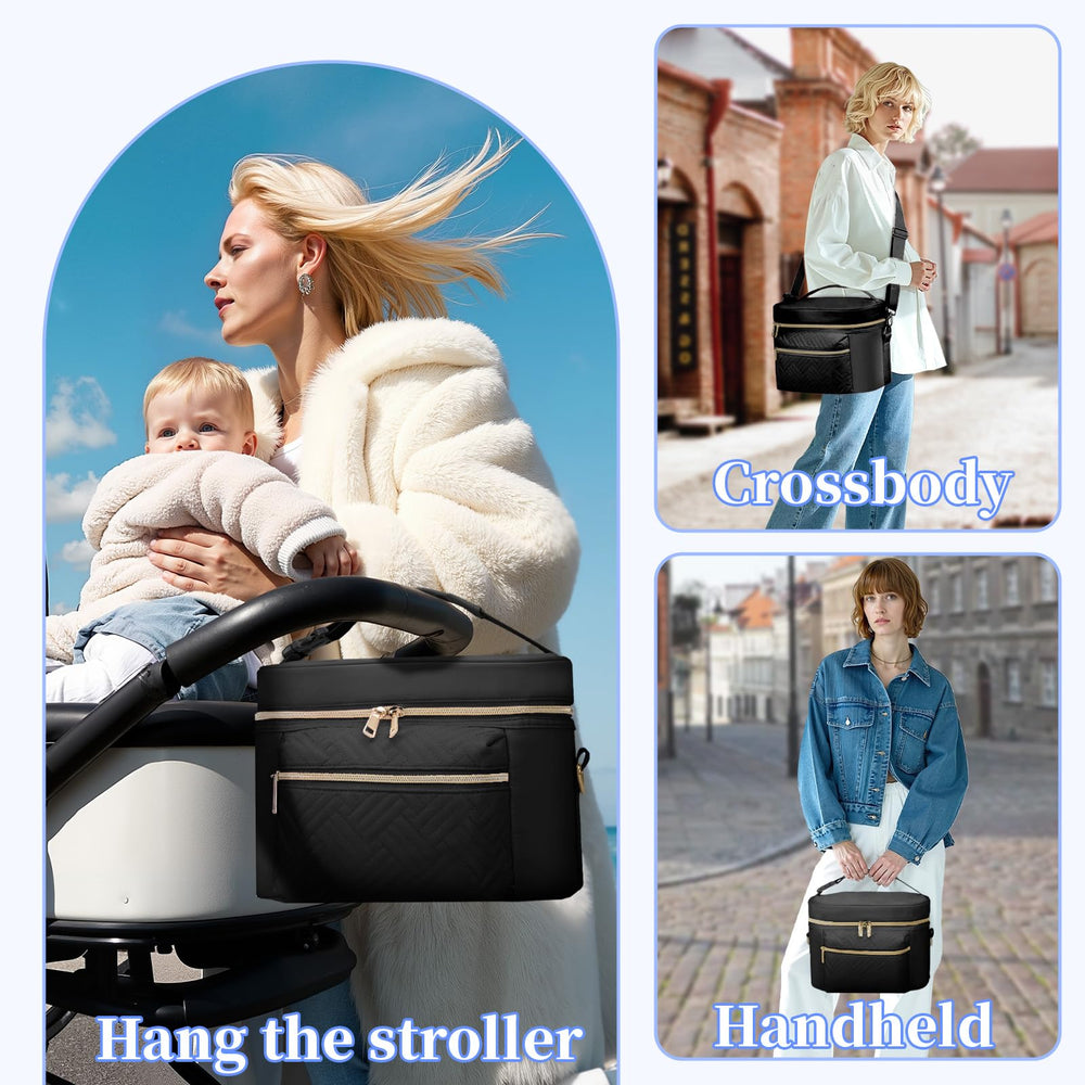 Padded nylon exterior protects your wearable pump from bumps on commutes.
