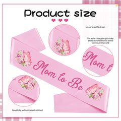 GDTO8820 pink flower crown headband adds vibrant charm to maternity photos.