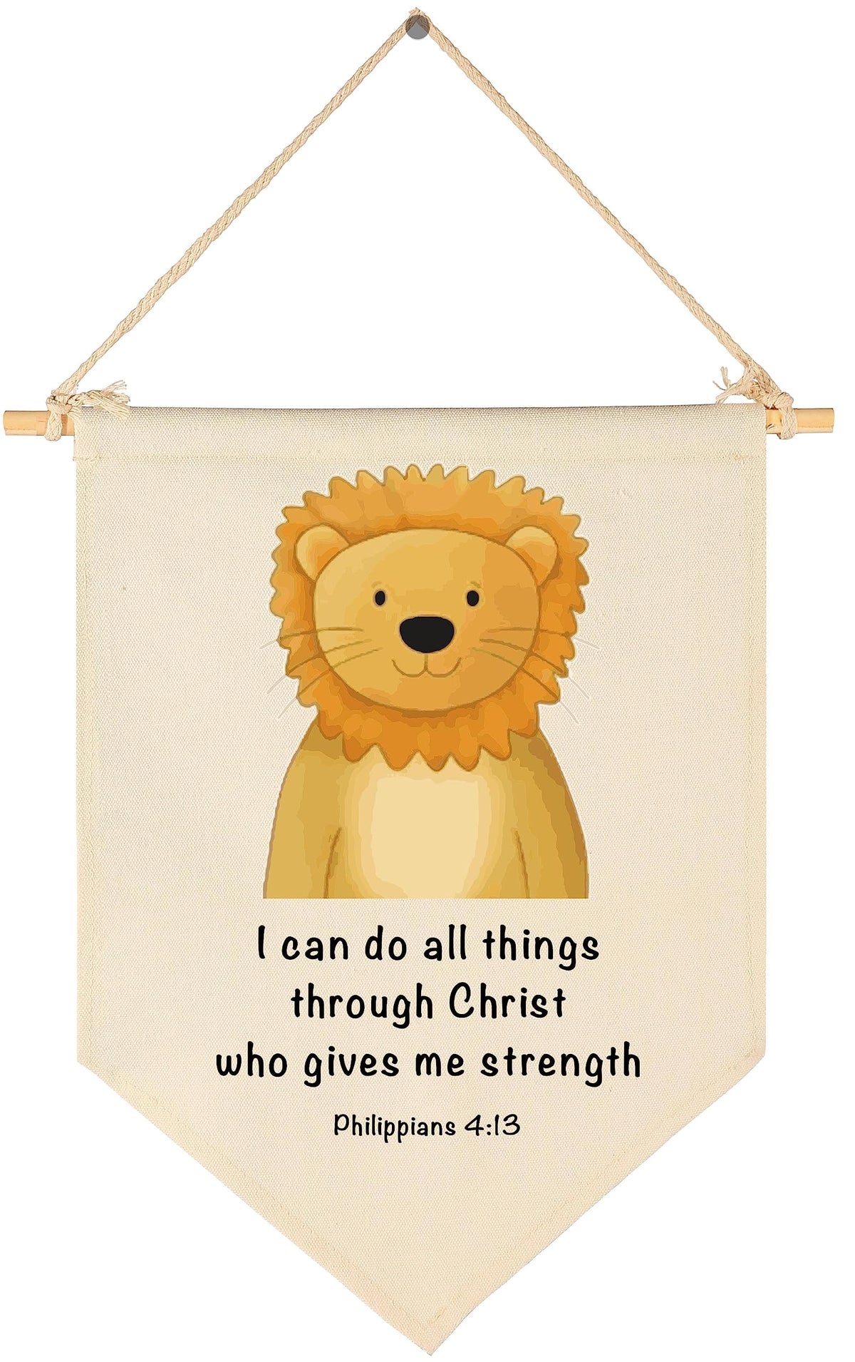 GEANHIL beige cotton banner for nursery walls with jungle theme, soft and versatile decor.