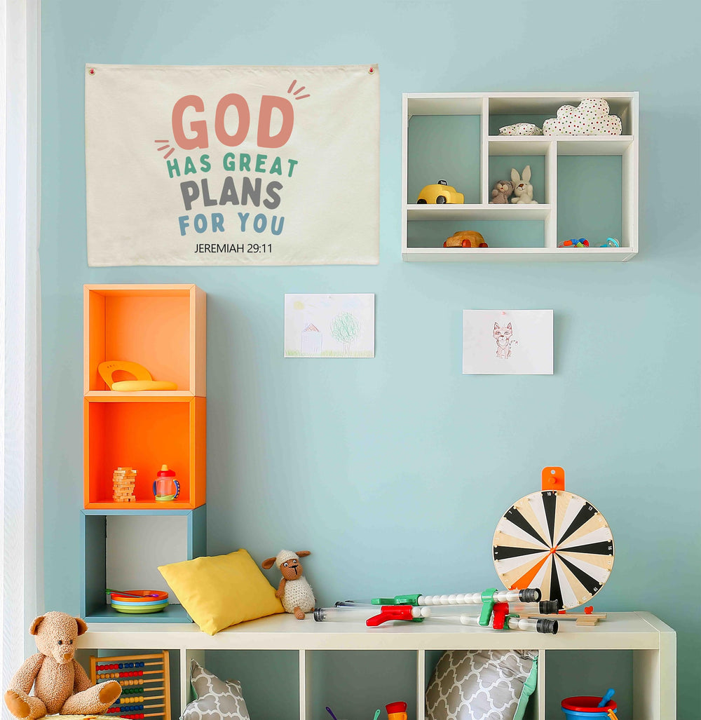 GEANHIL baby room banner with inspirational verse enhances reading corners.