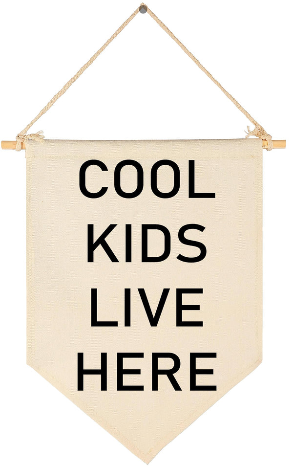 GEANHIL Cool Kids Live Here banner brightens nursery decor.