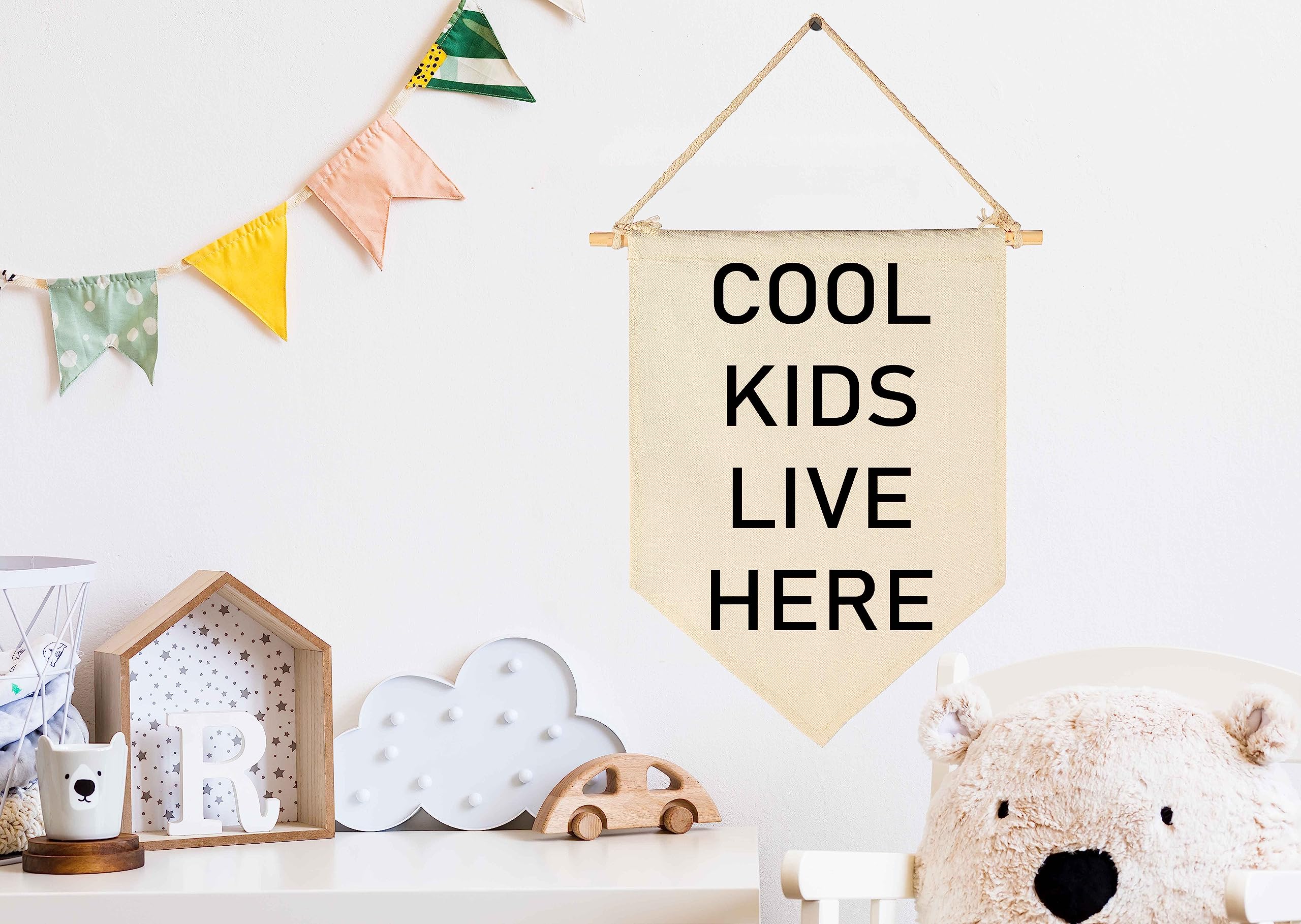 GEANHIL cotton canvas banner close-up shows durable, lightweight material.