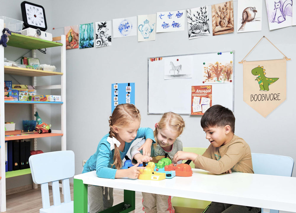 GEANHIL dinosaur wall art for nursery, adds whimsy to playtime and reading corners.