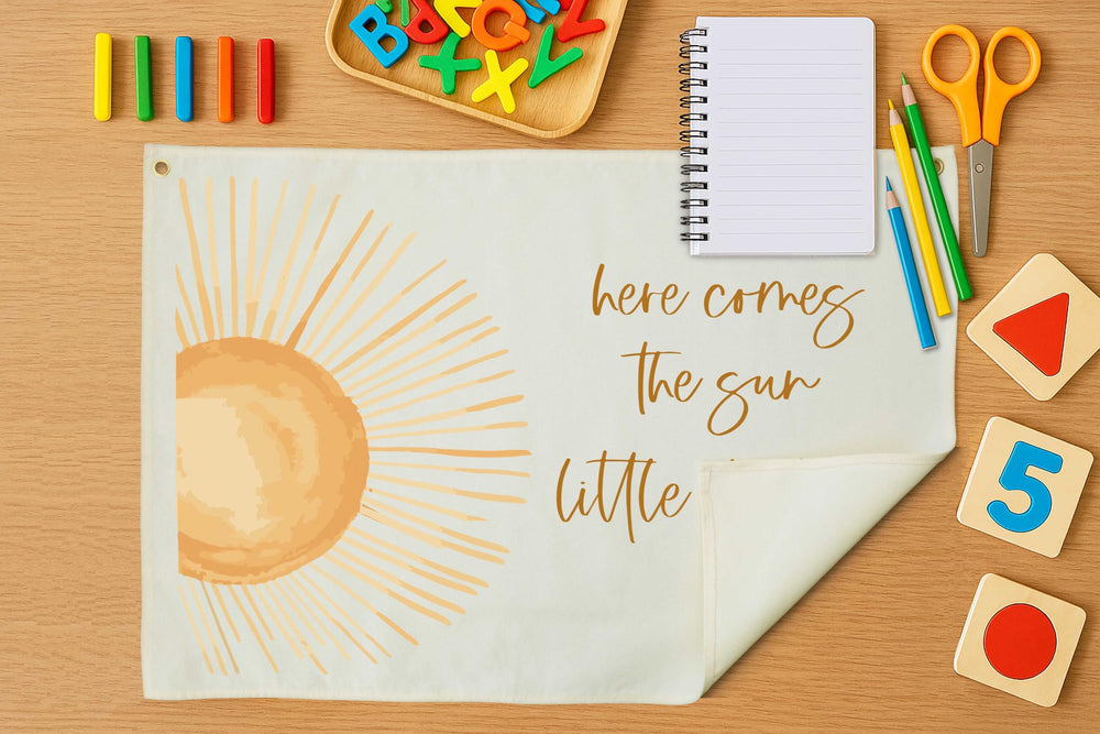 GEANHIL banner fabric shows fade-resistant canvas for bright kid-friendly decor