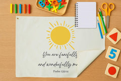 GEANHIL nursery wall banner with Bible verse for calm playroom