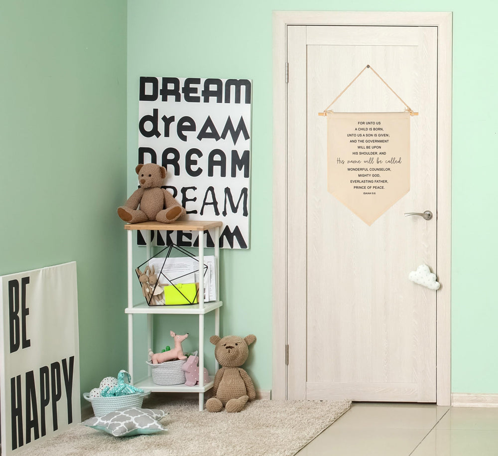 GEANHIL Nursery wall decor banner, ideal gift for baby showers and birthdays.