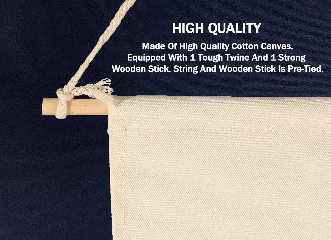 GeanHil pennant banner with wooden stick for easy hanging