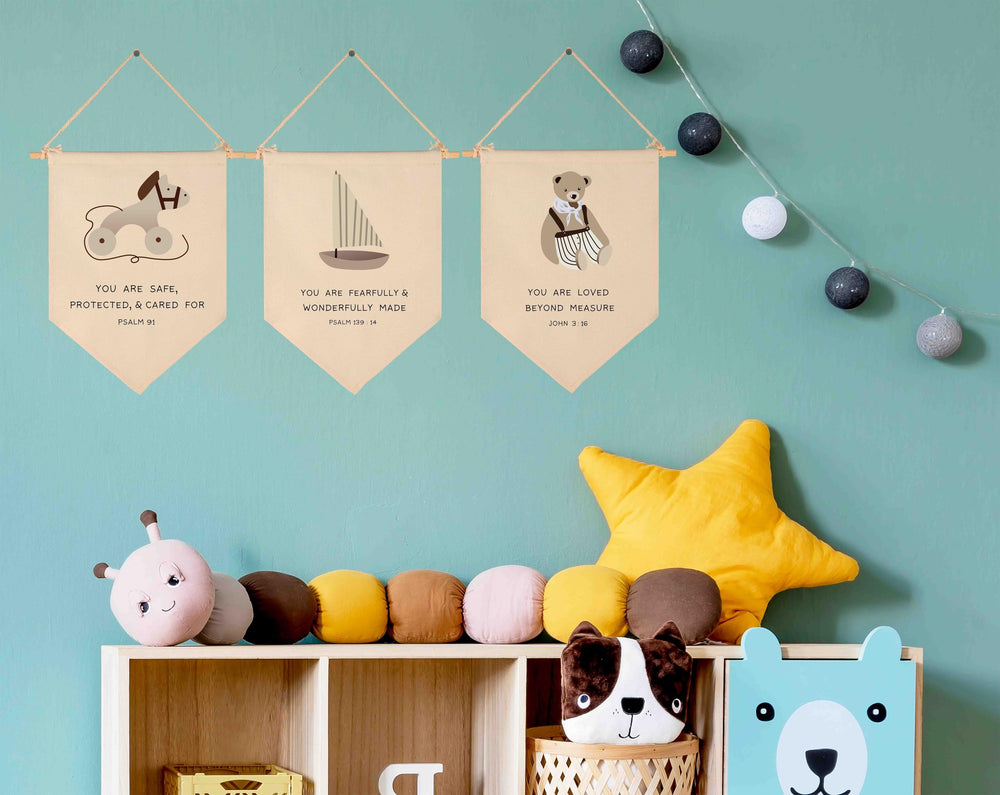 GEANHIL scripture banner makes a thoughtful baby shower or kids' room gift