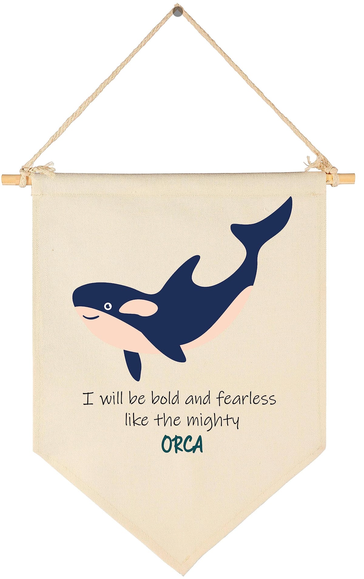 GEANHIL sea animals banner orca, ideal nursery wall decor for playful learning