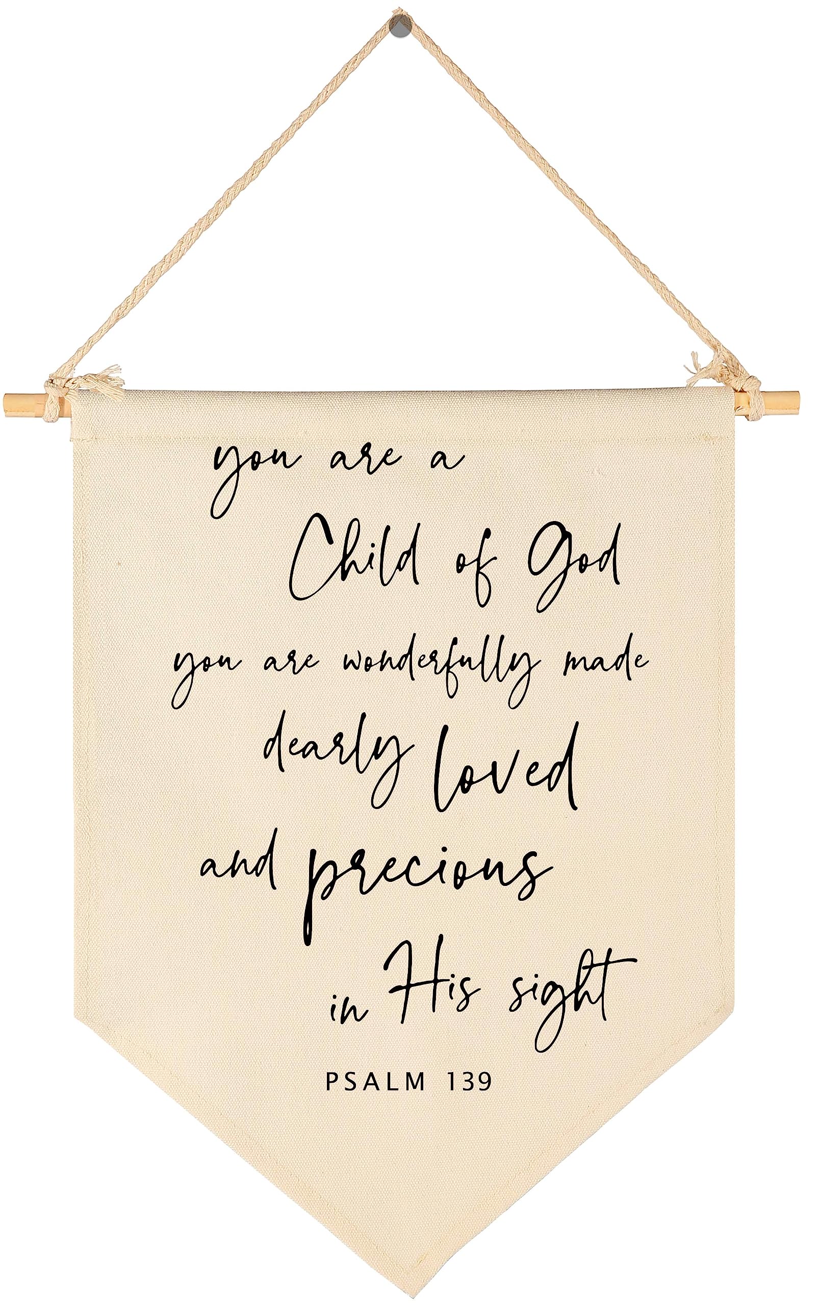 GEANHIL You Are A Child of God banner on nursery wall adds warm, faith-filled charm.