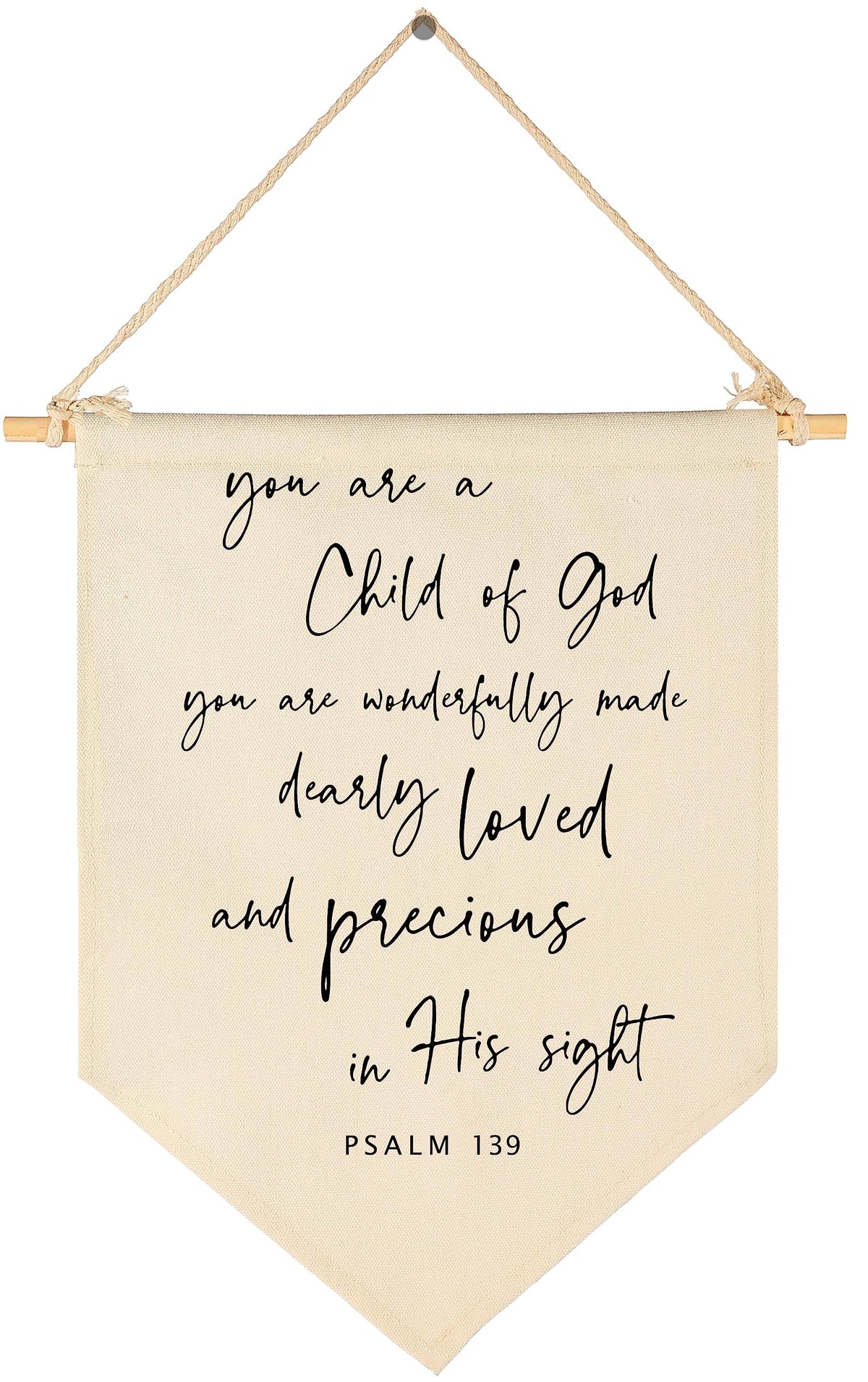 GEANHIL You Are A Child of God banner on nursery wall adds warm, faith-filled charm.