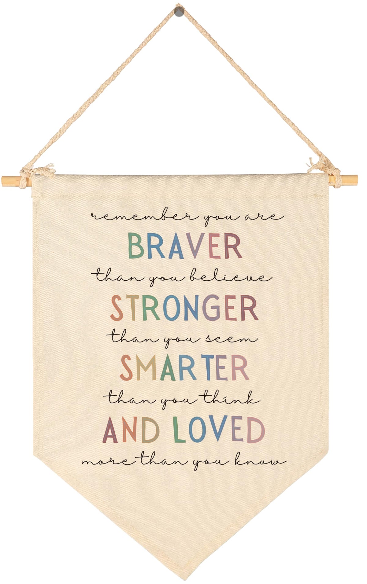 GEANHIL You Are Braver banner on nursery wall adds cozy inspiration for kids
