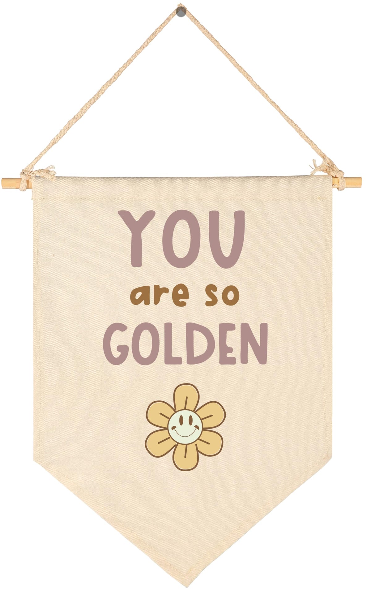 GEANHIL You Are So Golden Smiley sign above crib banner for nursery charm