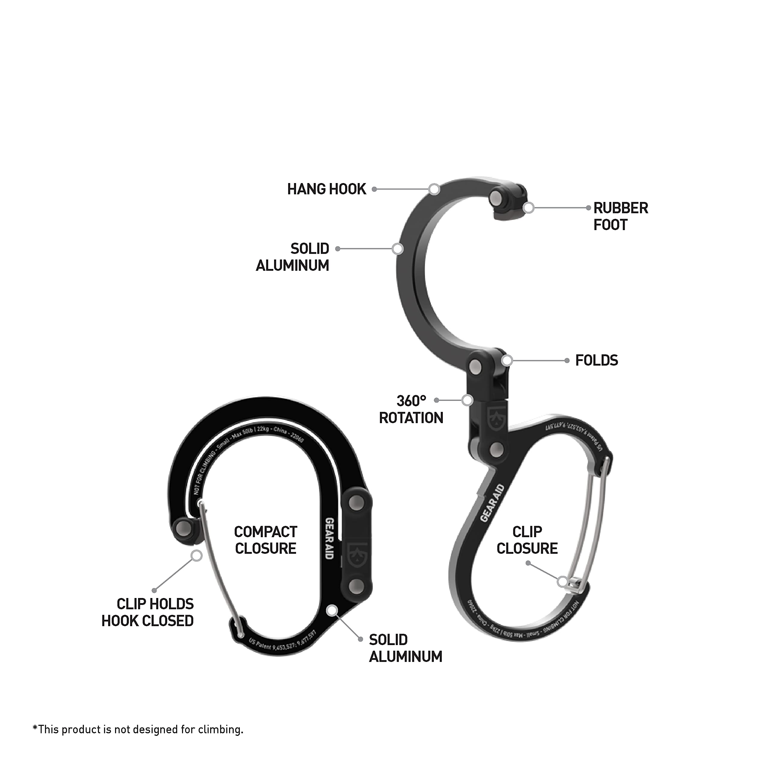 GEAR AID HeroClip Small aluminum body delivers lightweight daily use