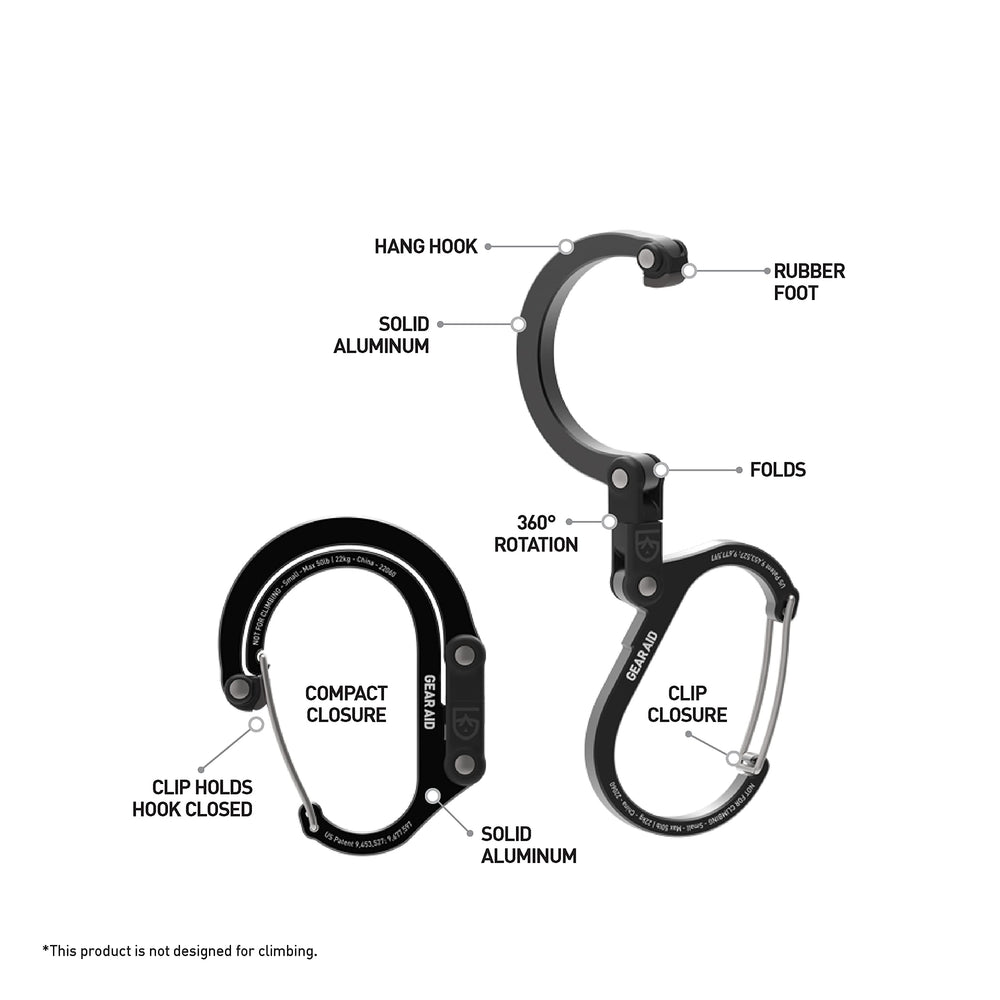 GEAR AID HeroClip Small aluminum body delivers lightweight daily use