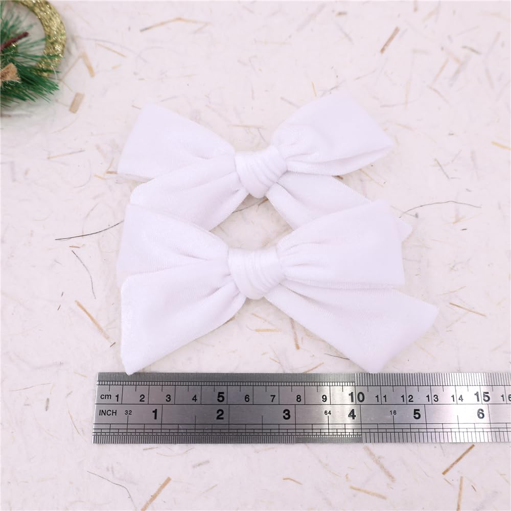 Gebelle white bow with removable clip direction for flexible hair part styling