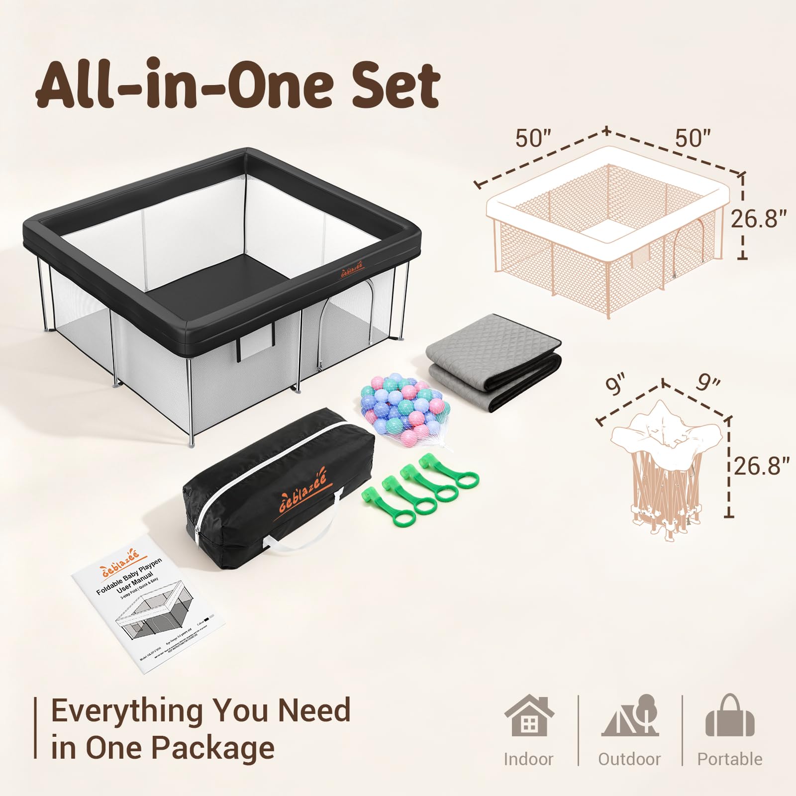 Geblazee 360-degree mesh offers clear visibility and airflow