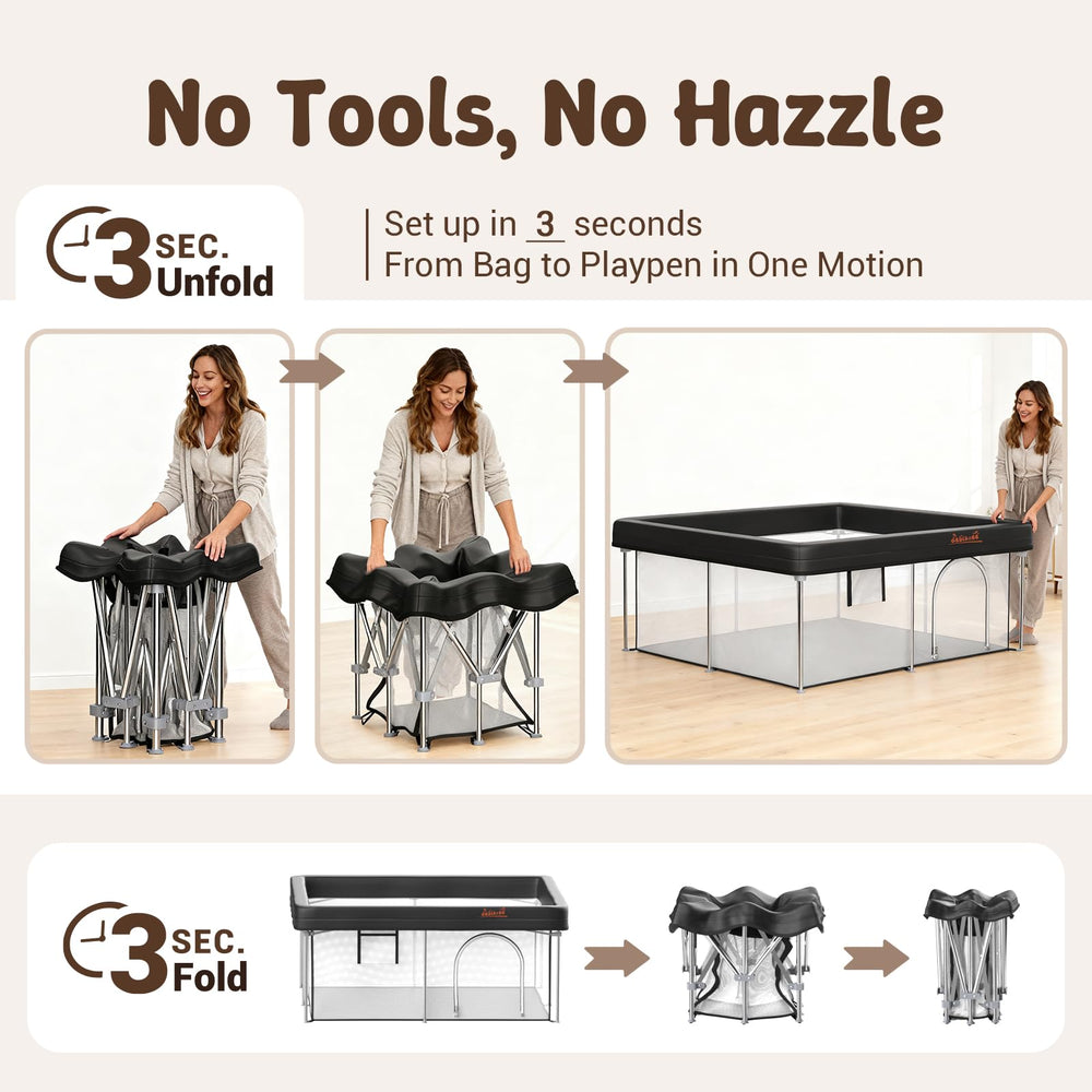 Geblazee sturdy frame and Oxford fabric ensure durable, stable boundaries
