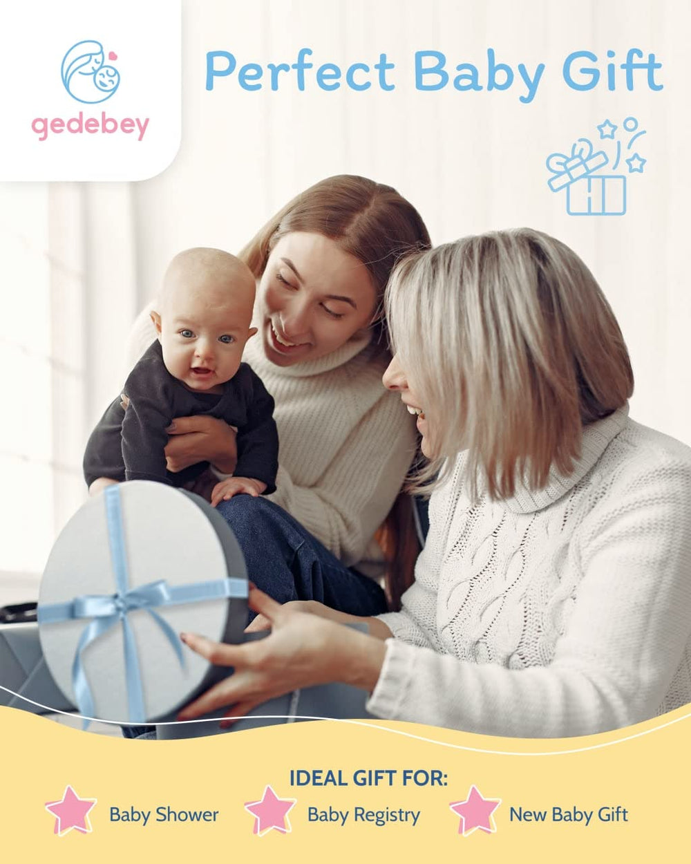 Gedebey protective cover and silicone tip emphasize hygienic storage.