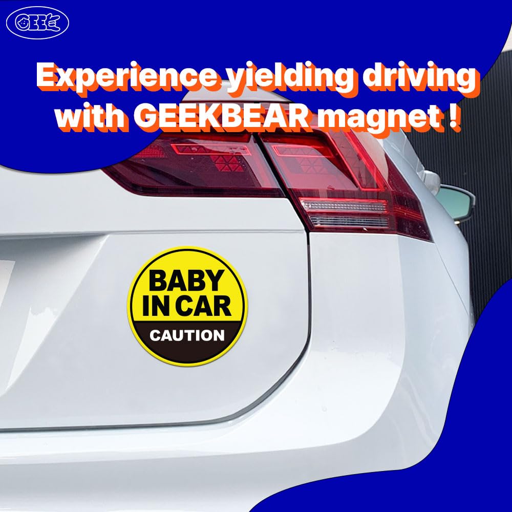 GEEKBEAR magnet shows bright yellow and black circle, easy to spot from a distance.