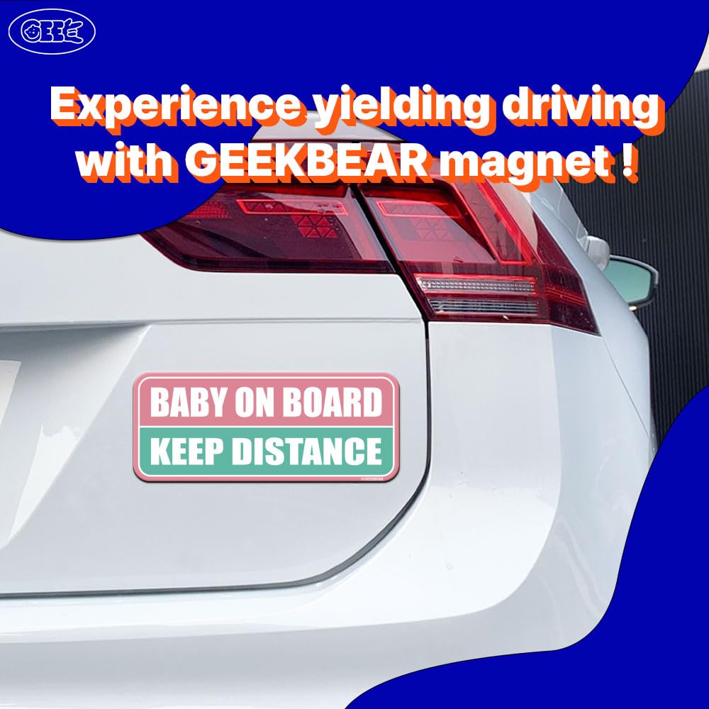 GEEKBEAR magnet features reflective shine for nighttime awareness.