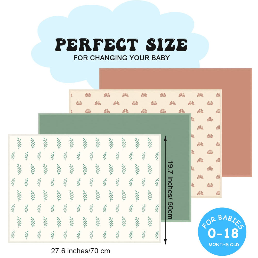 Geelin leather baby changing pad leaf-pattern adds a stylish, reusable diaper solution.