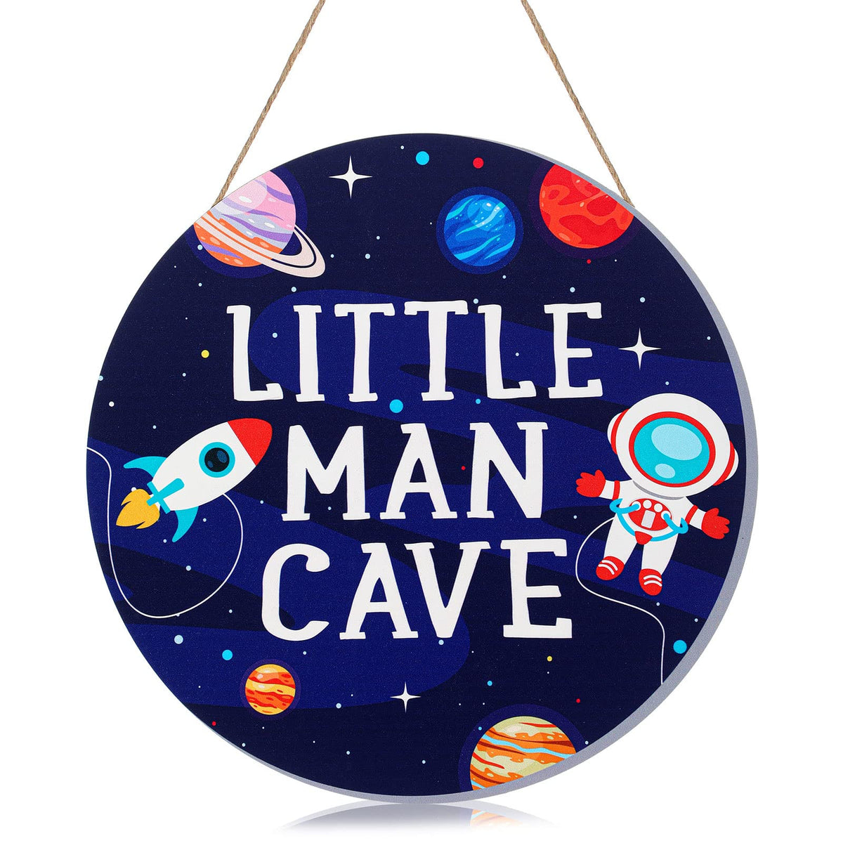 Geelin Space astronaut sign adds playful wall charm for a boy's room