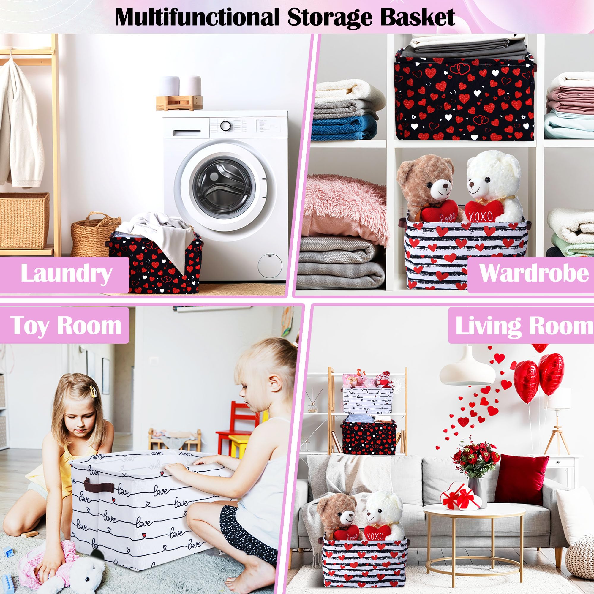 Geelin basket in closet setup for tidy storage