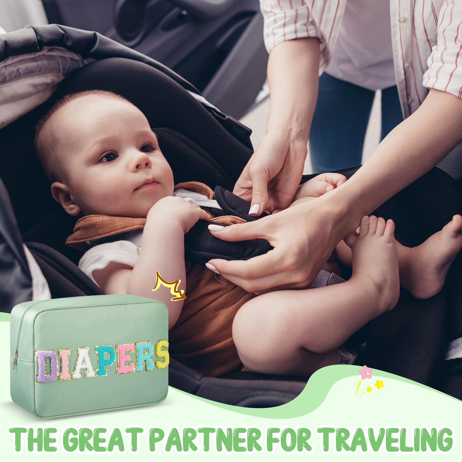 Geetery changing-table organization solution keeps baby essentials within reach.