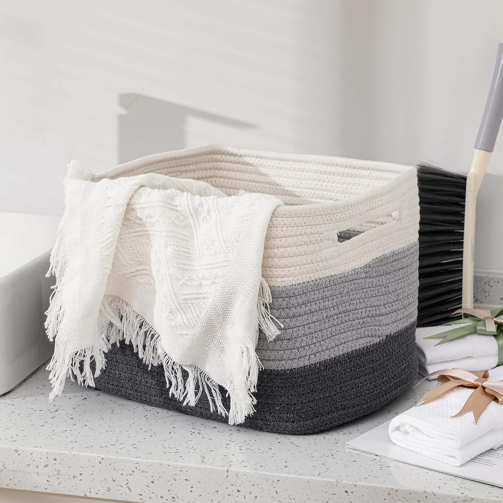 Geetery toy storage basket helps keep kids' toys organized.