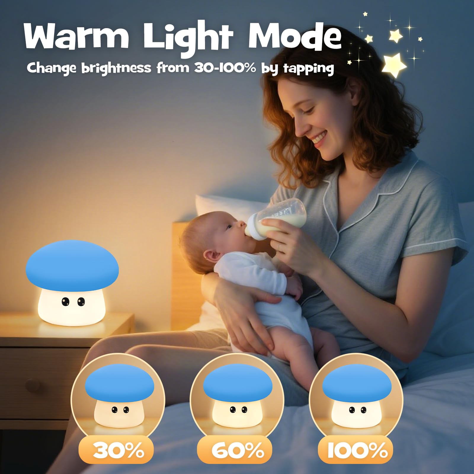 Gefaxi bedside night light with touch control for simple use.