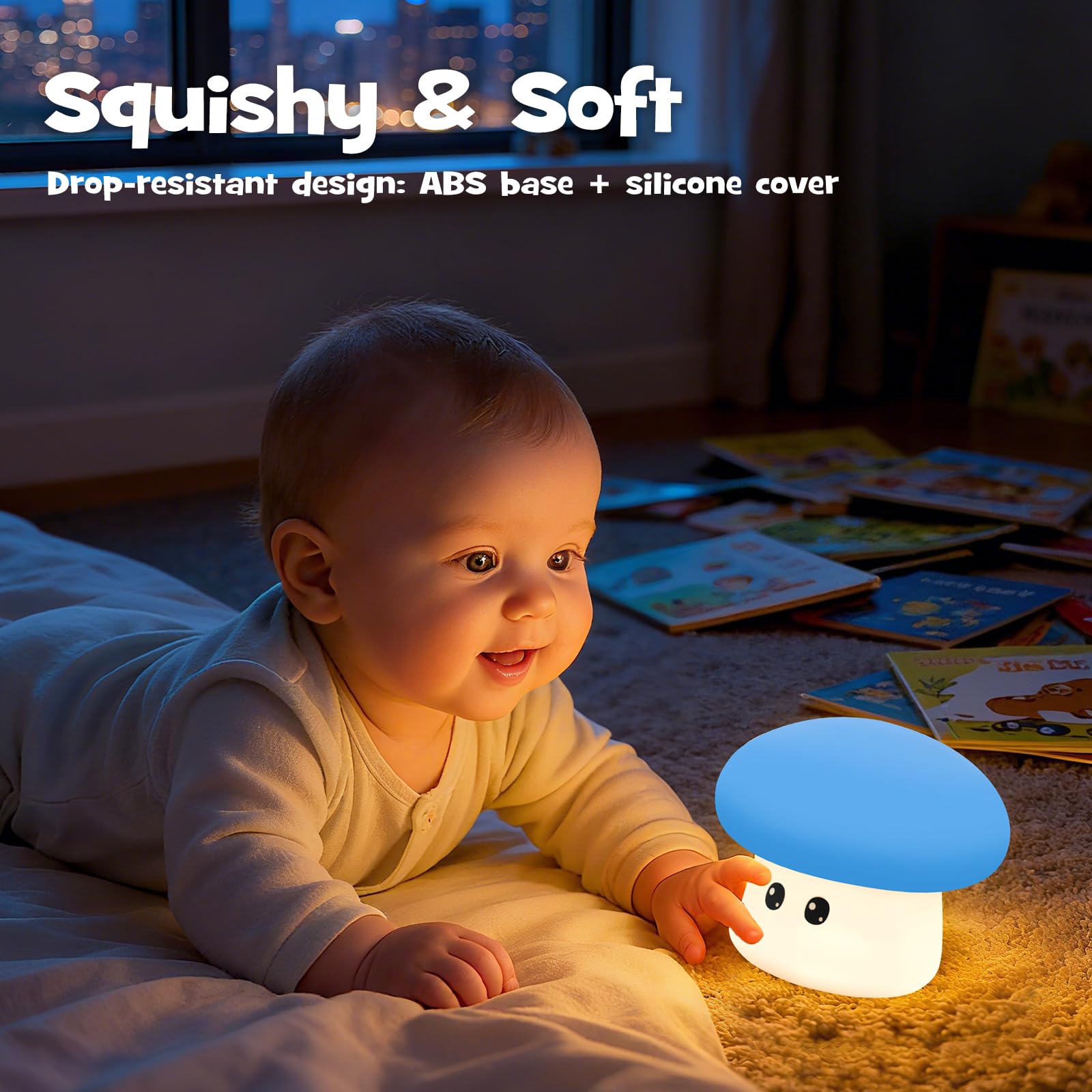 Gefaxi night light offers 3 brightness levels for tailored glow.
