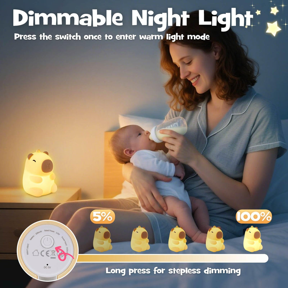 Gefaxi portable rechargeable night light runs without cords for dorm desks or trips.