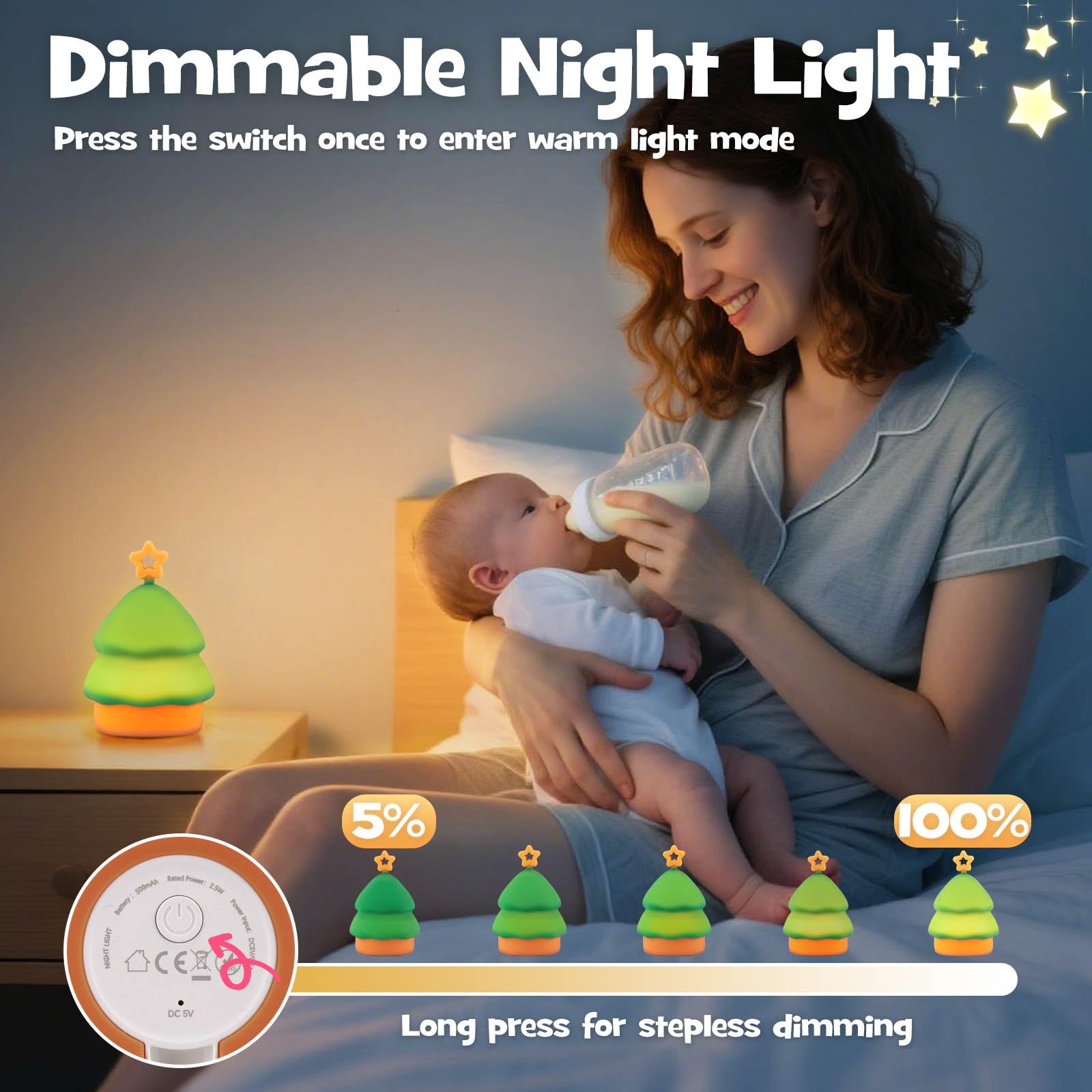 Gefaxi portable rechargeable night light for dorms and travel