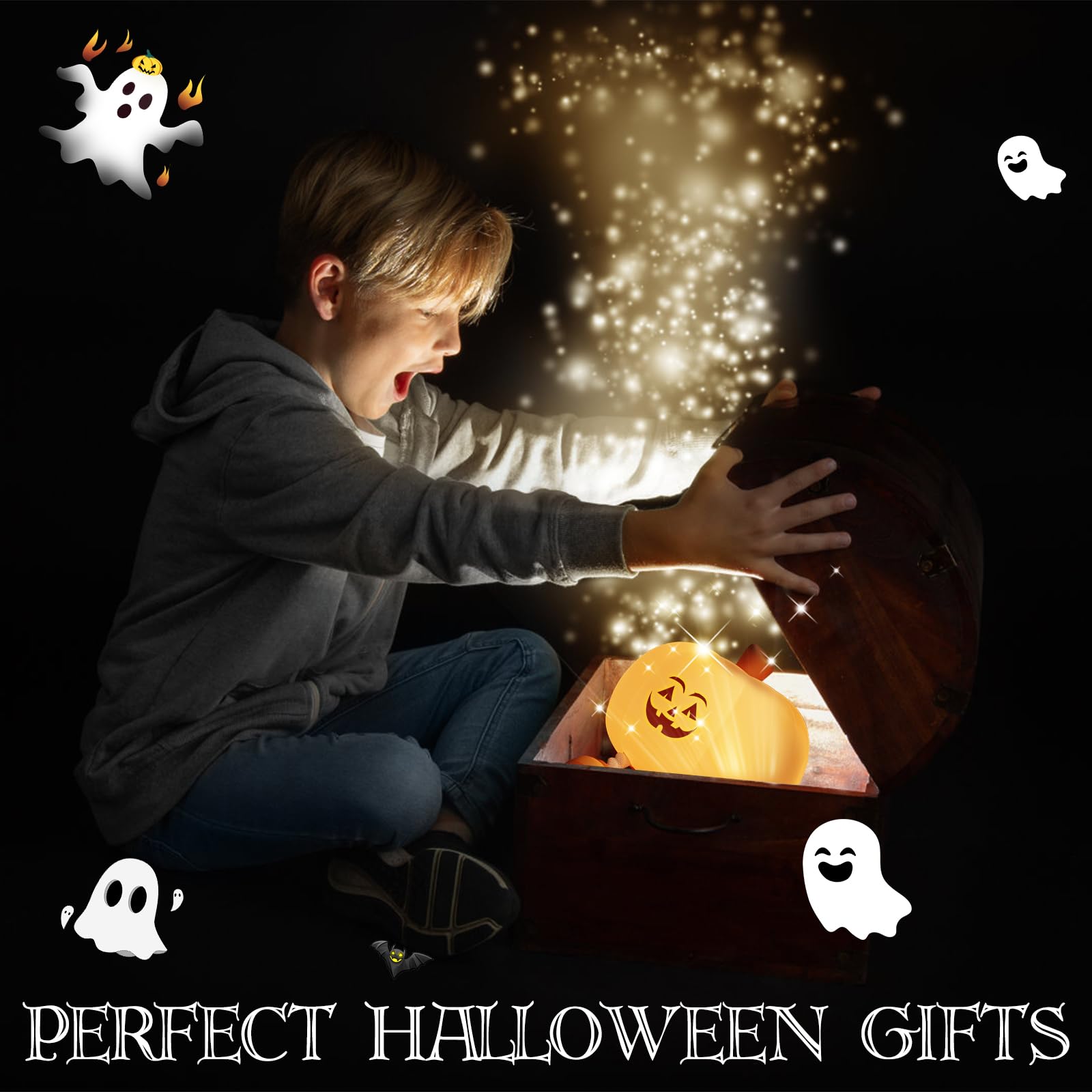 Gefaxi pumpkin night light festive Halloween decor gift option.