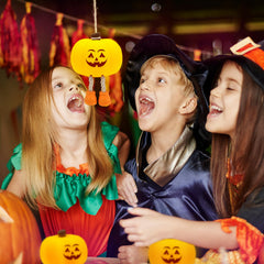 Gefaxi pumpkin night light emits a soft warm glow for bedtime lighting.