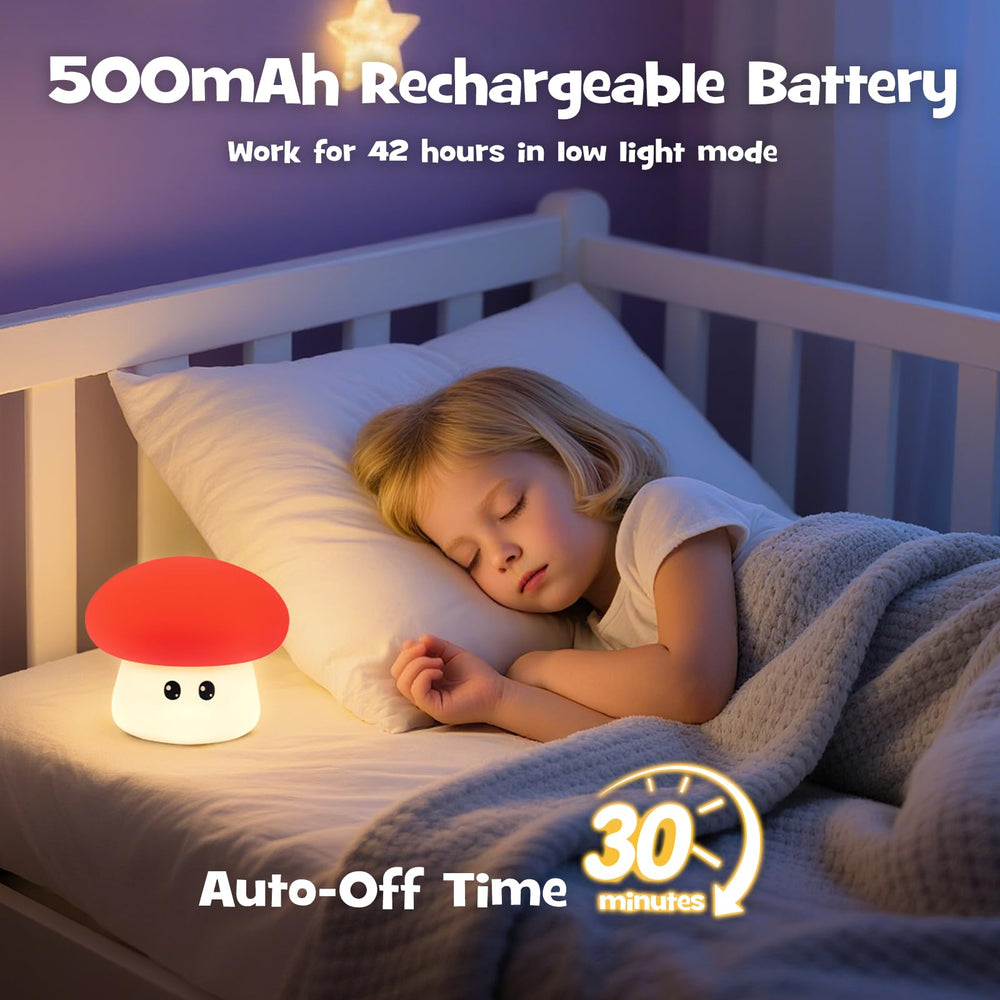 Gefaxi rechargeable 500mAh night light, cordless for versatile placement.