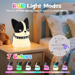 Gefaxi squishy puppy night light offering three brightness levels for cozy night reading
