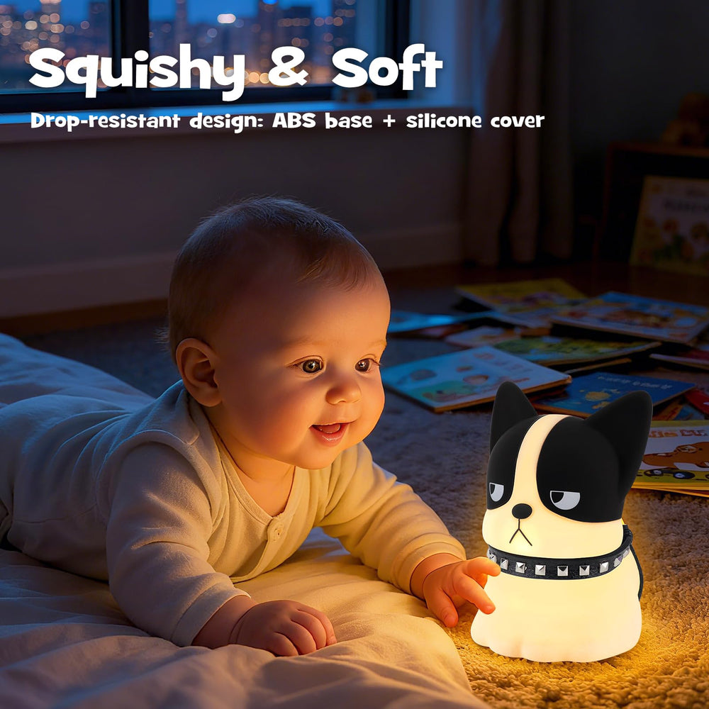 Gefaxi squishy puppy night light as a bedside decor piece and reliable light