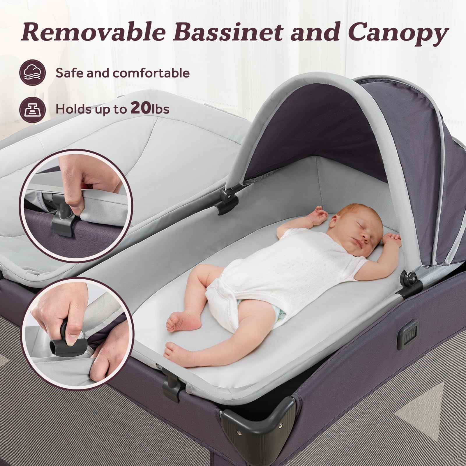 GEGOSEN nap bed area provides cozy rest for newborns during naps.