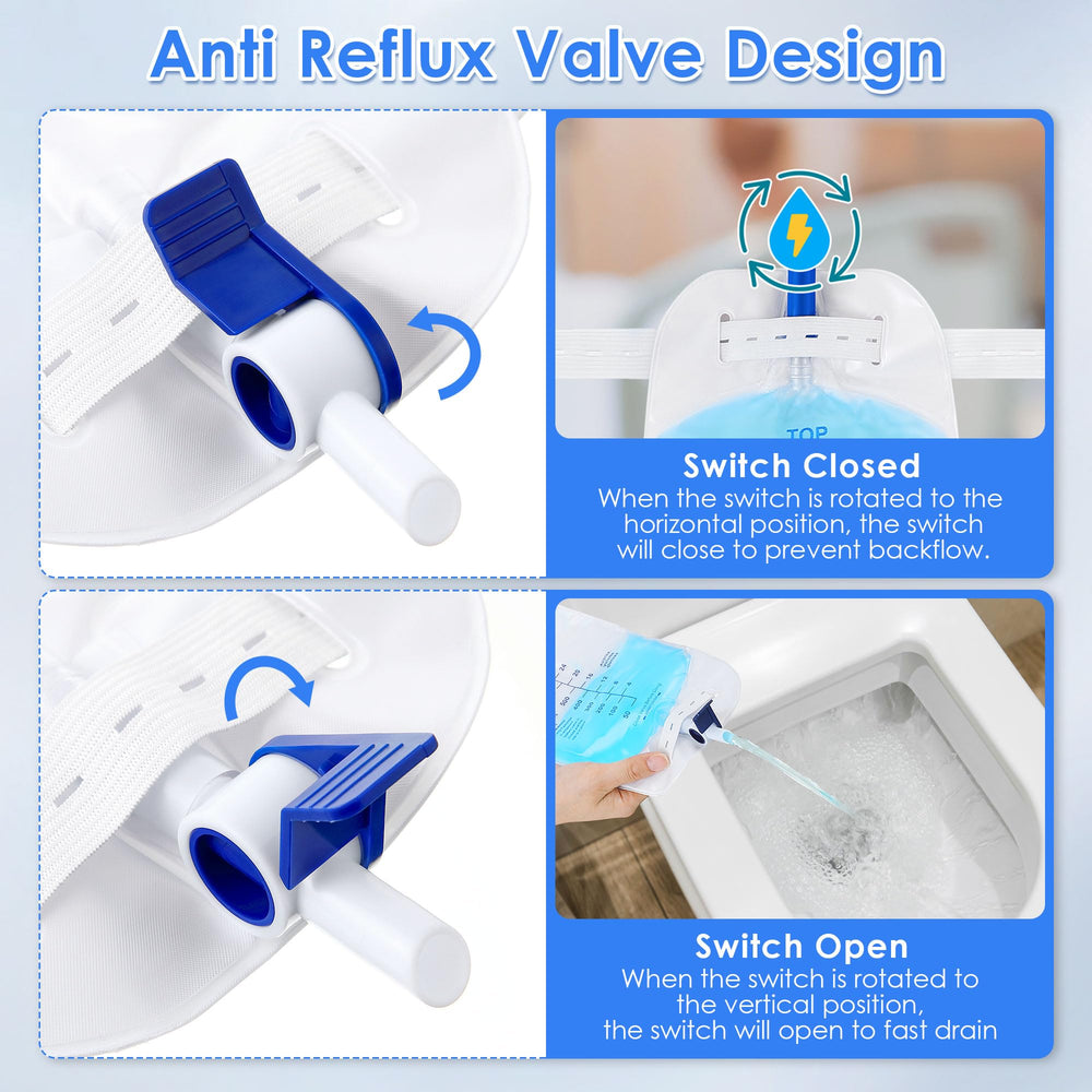 Geiserailie leg bag 12inch tubing for flexible drainage and comfort.