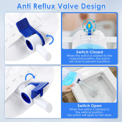 Geiserailie leg bag 12inch tubing for flexible drainage and comfort.