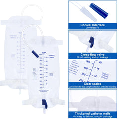 Geiserailie leg bag with anti-reflux valve helps prevent backflow and keep flow controlled.