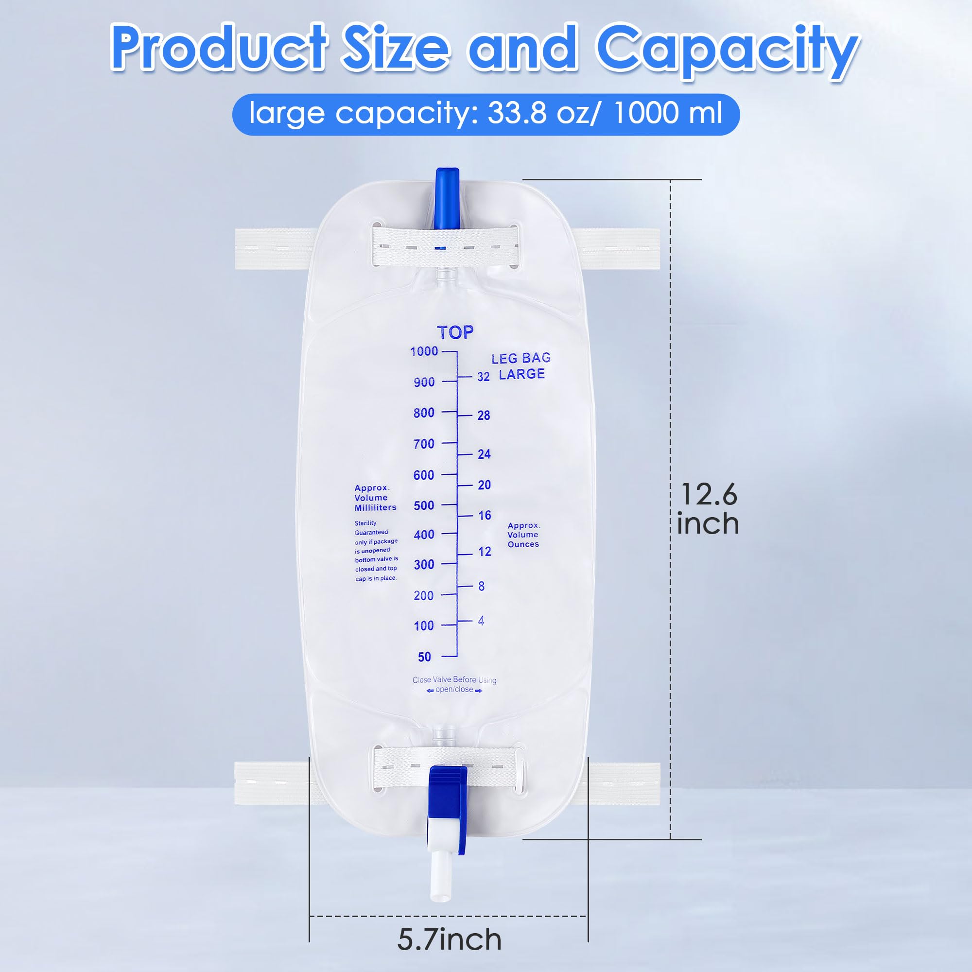 Geiserailie leg bag anti reflux valve prevents backflow and leaks.