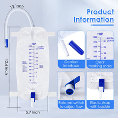 Geiserailie leg bag anti reflux valve preventing backflow for cleaner daily use.