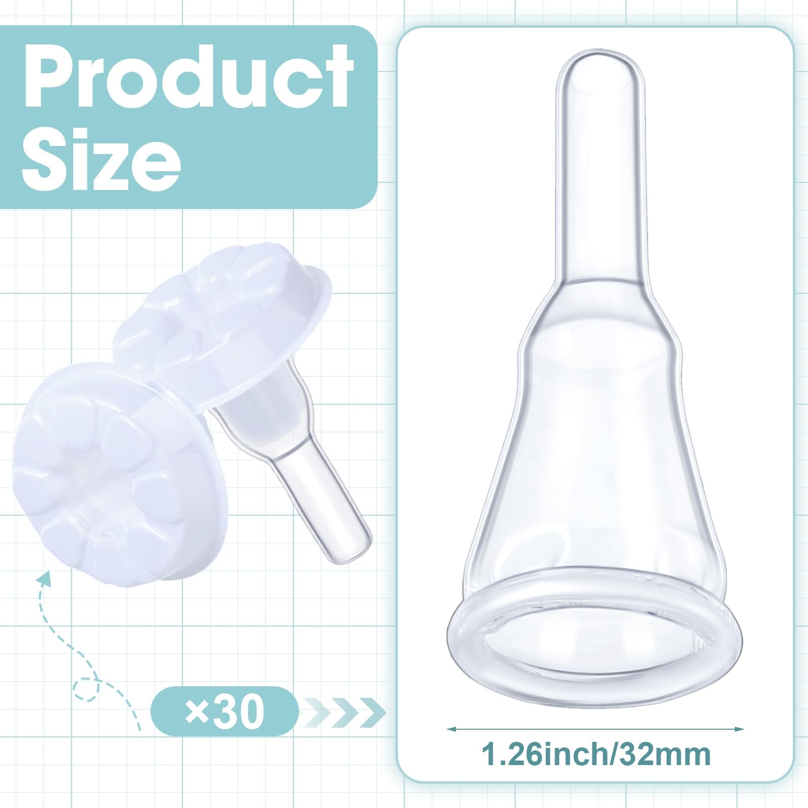 Geiserailie male external catheter 32mm size supports a comfortable, accurate fit.