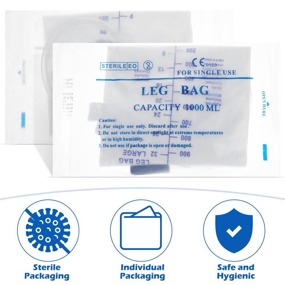 Geiserailie urinary drainage bag pack-20 supports convenient replacement and extended use.
