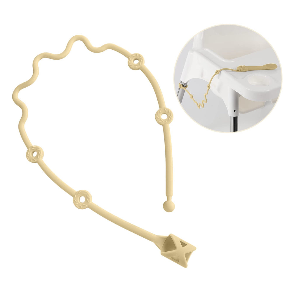 Gelinor baby spoons self-feeding strap secures utensils on a high chair.